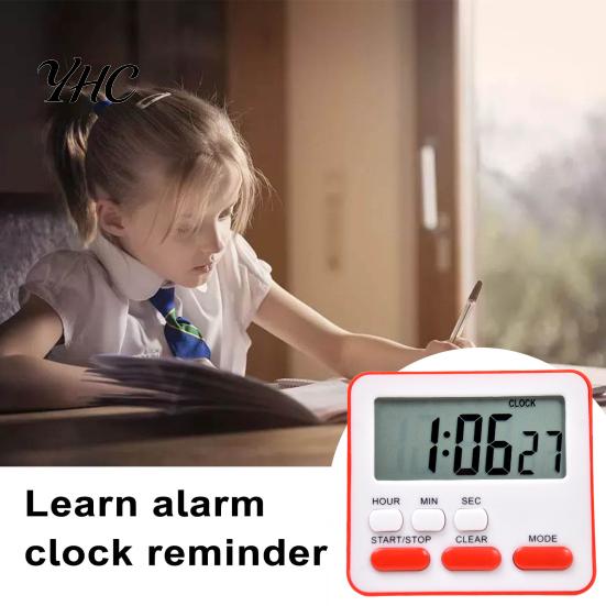 Dormitory Timer Kitchen for Cooking Magnetic Attraction on Fridge Oven Multifunctional Digital with Large Display Time Count-up Clock Student Manager