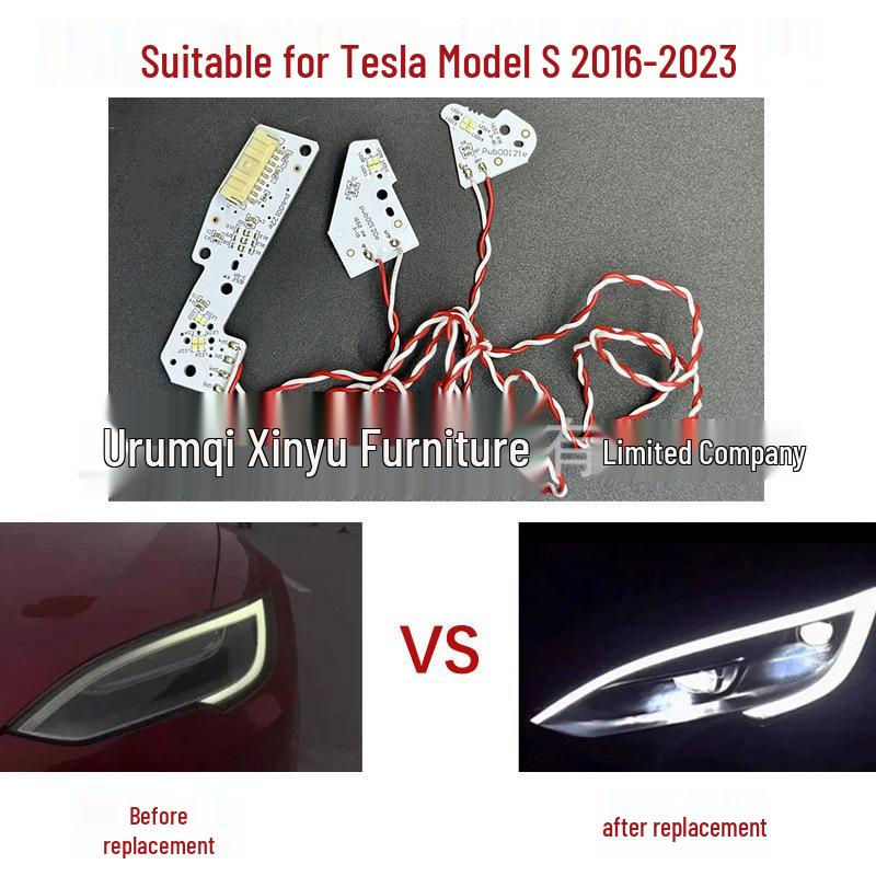 Tesla Model S Белый светодиодный фонарь головного света DRL Чип Балласт 16-23
