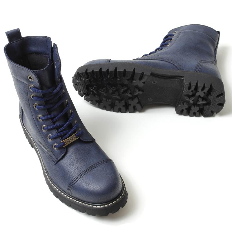 Chekich 2023 мужские ботинки темно-синего цвета из искусственной кожи со шнуровкой и молнией, зимние модные зимние ботинки больших размеров, спортивные удобные теплые ботинки до щиколотки CH009