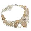 Golden Rutile Handmade 925 Sterling Silver Jewelry Necklace 18" T2z88