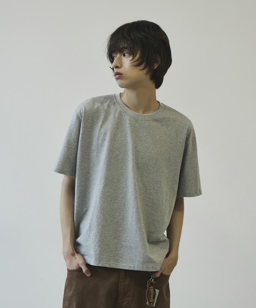 SIGNATURE Natural Crop Short Sleeve T-Shirt [Gray]