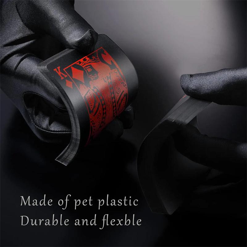 Высокое качество, 1 комплект, покерные карты с черным фольгированным покрытием, водонепроницаемые игральные карты, ограниченная серия, коллекция Magic Poker, креативный подарок