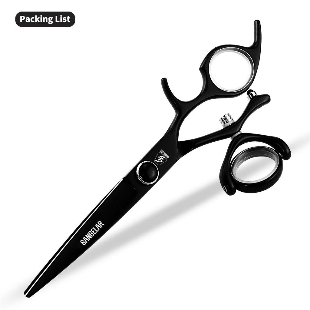 SANGELAR 6 Inch Top Grade Hair Scissors Professional Hairdressing Tools Barber and Salon Using,Special Handle Design,Recommendation