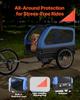 Dog Bike Trailer, Supports up to 40 kg, Pet Cart Bicycle Carrier for Small & Large Dogs, Easy Folding Frame with Quick Release Wheel, Universal