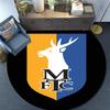 Mansfield Town FC Printed Round Rug, Non Slip Washable Circular Carpet For Living Room Bedroom Playroom, Sports Fan Decor, Holiday Birthday Gift