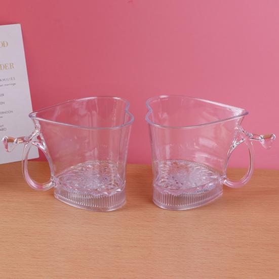 260 мл светящаяся чашка, прозрачная акриловая кружка, светящаяся чашка для питья в форме сердца для бара, ночного клуба, вечеринок