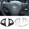 2Pcs/Set Car Interior Steering Wheel Button Frame Cover for BMW X5 E70 X6 E71 2008-2013
