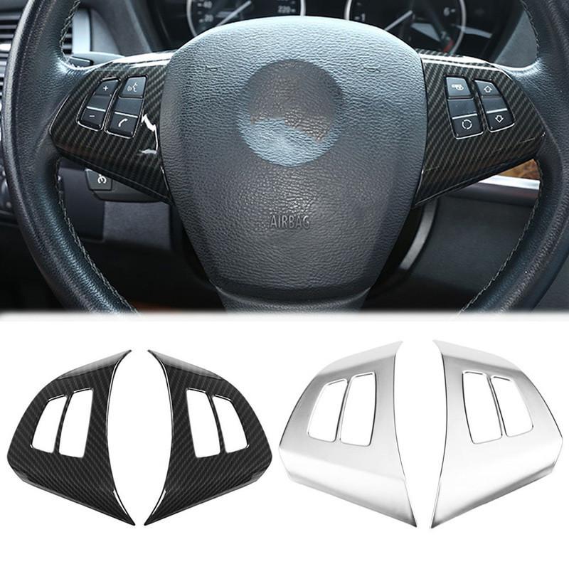 2 шт./компл. крышка рамки кнопки рулевого колеса салона автомобиля для BMW X5 E70 X6 E71 2008-2013