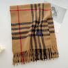 Stylish Design Classic British Imitation Cashmere Scarf Women Men Autumn Winter Plaid Warm Fringed Mufller Female Couple Scarf