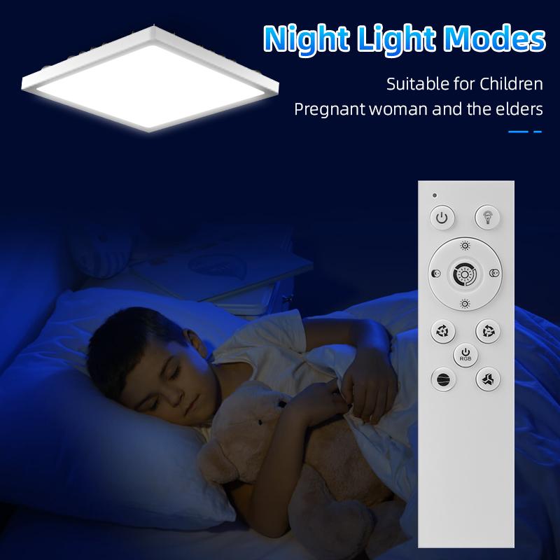 Светодиодные потолочные светильники с регулируемой яркостью, современные панельные светильники с подсветкой, пульт дистанционного управления, 220 В, потолочный светильник для домашнего освещения