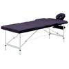 Folding 3 Zone Massage Table with Aluminum Frame Purple