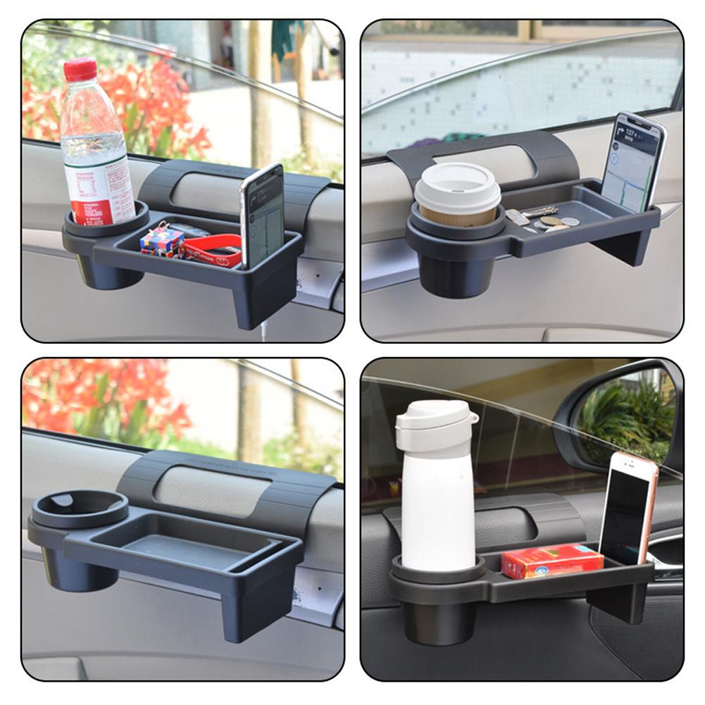 Multifunctional Car Organizer Box With Cup Holder Drink Stand Side Door Window Phone Slot Hanging Storage Rack Auto Accessories