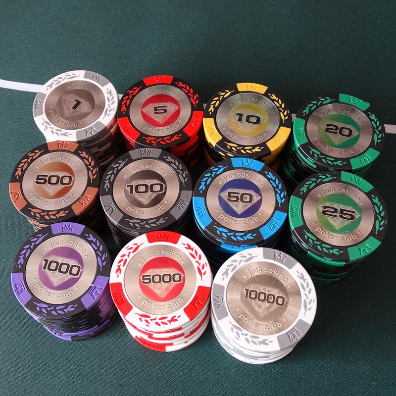 10Pcs 39Mm Texas Hold'Em Chips, Wheat Ear Clay Chips Texas Hold'Em Creative Chess And Card Room Poker Hall Poker Coin Table Game