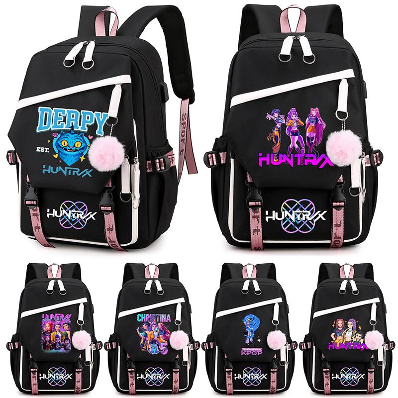 Anime K-Pop Demon Hunters Printed Large Capacity Backpack for Teenger Student Girl Boy Schoolbag Bookbag Women Waterproof Travel Bag Gift