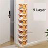 Multi-layer 9 Layer Plastic Foldable Detachable Shoe Rack Storage Organizer Saves Family Space Suitable For Corridor