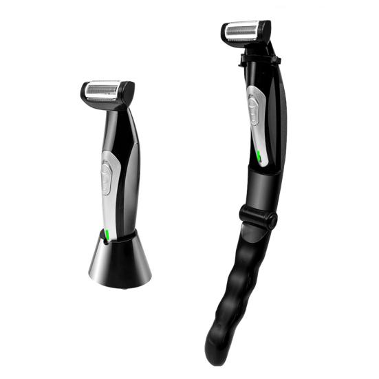 Электрическая бритва для спины с эргономичной ручкой IPX7 водонепроницаемый мужской триммер для волос на теле с зарядкой от USB ручной инструмент для удаления волос