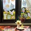 2 Sheets Flowers Window Clings to Prevent Bird Strikes Anti-Collision Static