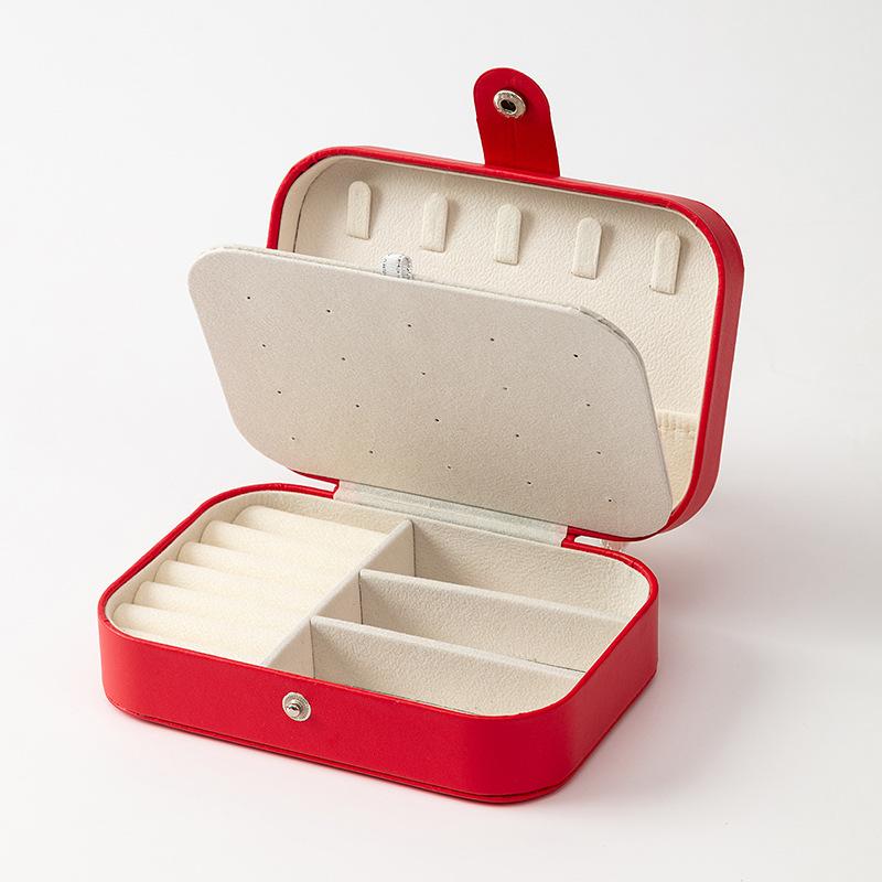 Горячая Распродажа 2024 Портативная Шкатулка Для Ювелирных Изделий Органайзер Для Ювелирных Изделий Дорожный Кейс Для Ювелирных Изделий Шкатулки Для Хранения Из Кожи На Пуговицах Застежка-Молния Ювелирные Изделия