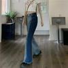 Осень-весна, джинсы, женские джинсовые брюки, винтажные прямые брюки, модные женские однотонные свободные повседневные широкие брюки с кисточками