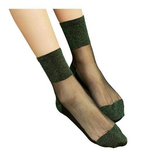 Yousheng 10 пар женских прозрачных блестящих носков до щиколотки, шелковистые прозрачные блестящие носки, ультратонкие блестящие короткие носки для весны и лета