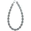 [L3898] - Silver Necklace 'Maille Marine' Black Rhodium-plated Silver (ceramic) - 45 Cm 18x10 Mm