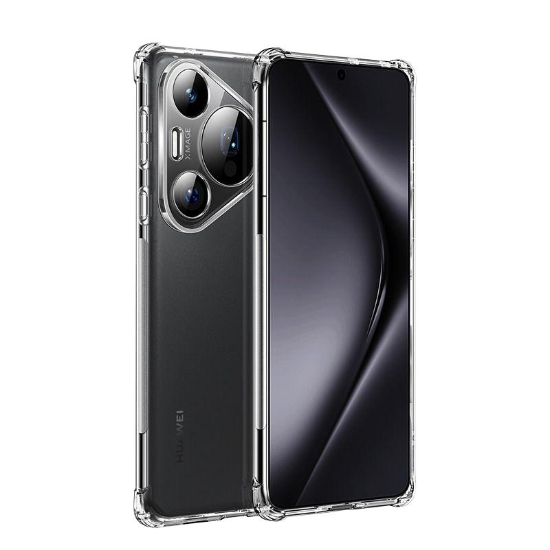 Clear Soft Case with Air Cushion Transparent Phone Cover with Camera Protection, Shockproof, Fingerprint-Resistant, Full Protection Case