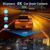 Ultra HD 4K WiFi Dash Cam Car DVR GPS 3channels Reversing Assist Loop Recording Motion Detection Car Accessories