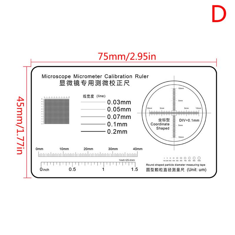 Мягкая линейка для микроскопа, микрометр, калибровочный слайд, инструмент для измерения ширины линии, диаметра частиц, высокоточный пленочный точечный калибр
