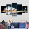 5 шт., Сиднейский оперный театр, гавань, декор, настенное искусство, 5 панелей, современная абстрактная 5 шт., плакат, декор комнаты, картины на холсте