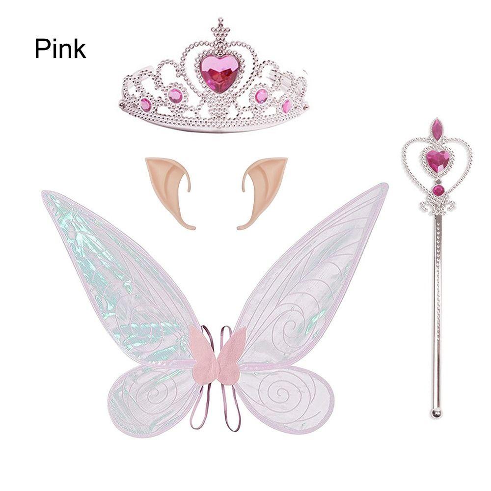 Sparkle Dress Up Props Set Princess Angel Wings with Crown Elf Ears  Costume Cosplay