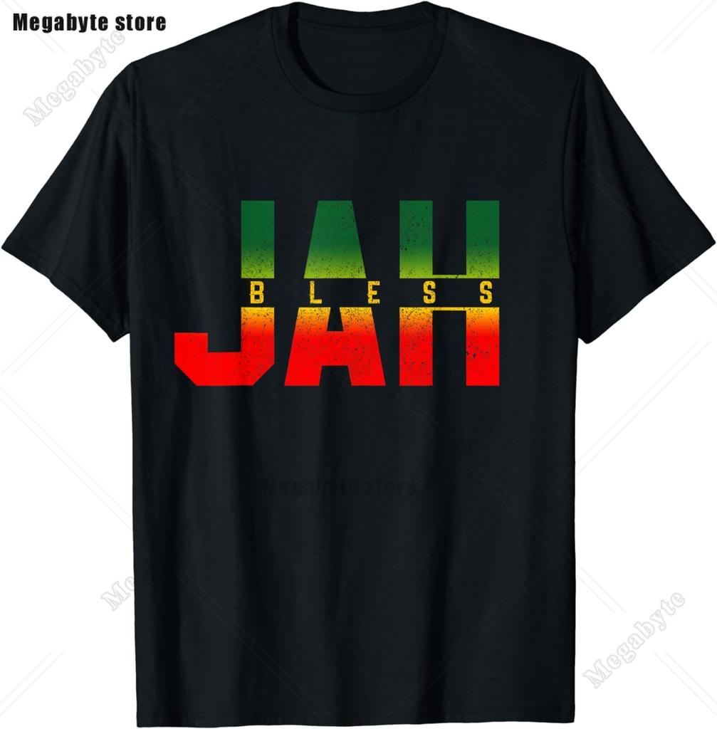 2024 New Rasta Reggae One Love Retro Vintage Sunset Jamaica Vacation Tshirt Womens Round Neck Short Sleeved Top