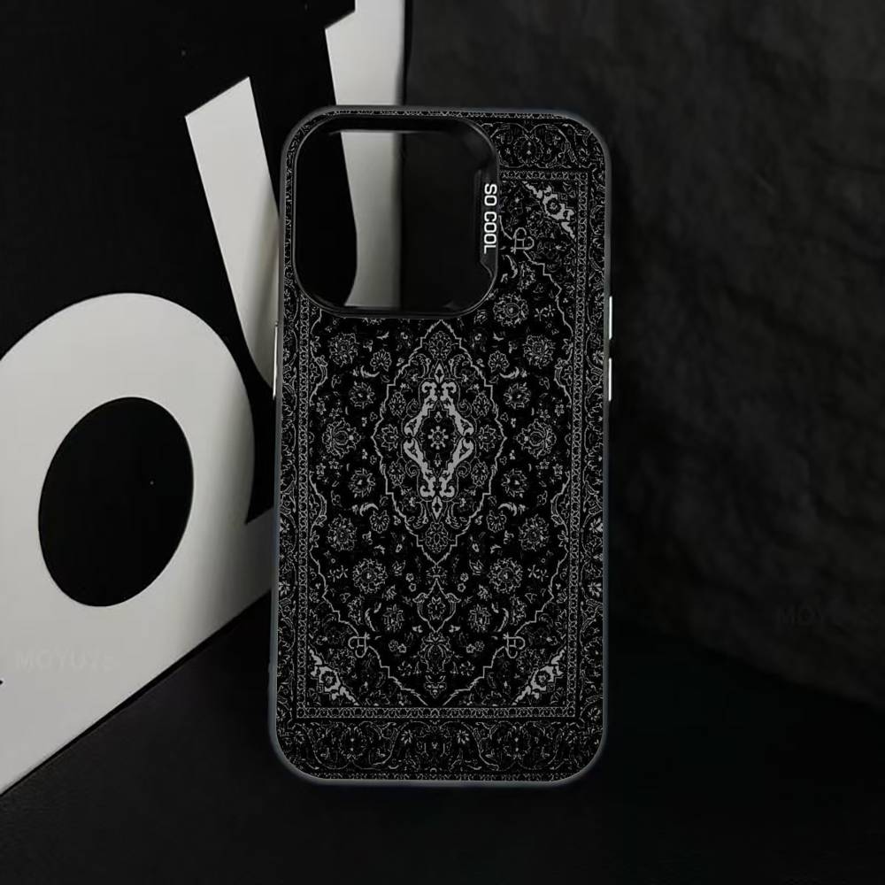 Винтажный Персидский Ковер Искусство Чехол для Телефона Для iPhone 17,16,15,14,13,12,11 Plus,Pro Max,XS,Цветной Посеребренный Внутренний Чехол
