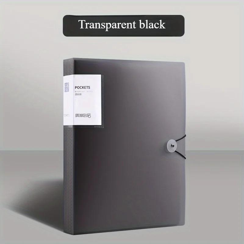 1 упаковка, органайзер для документов формата А4 с 60 прозрачными карманами - многослойная папка для хранения документов в офисе и школе, настольный органайзер, скоросшиватель