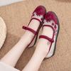 Old Beijing Cloth Shoes Mom's Mesh Shoes Summer Breathable Ancient Style Embroidered Mesh Shoes