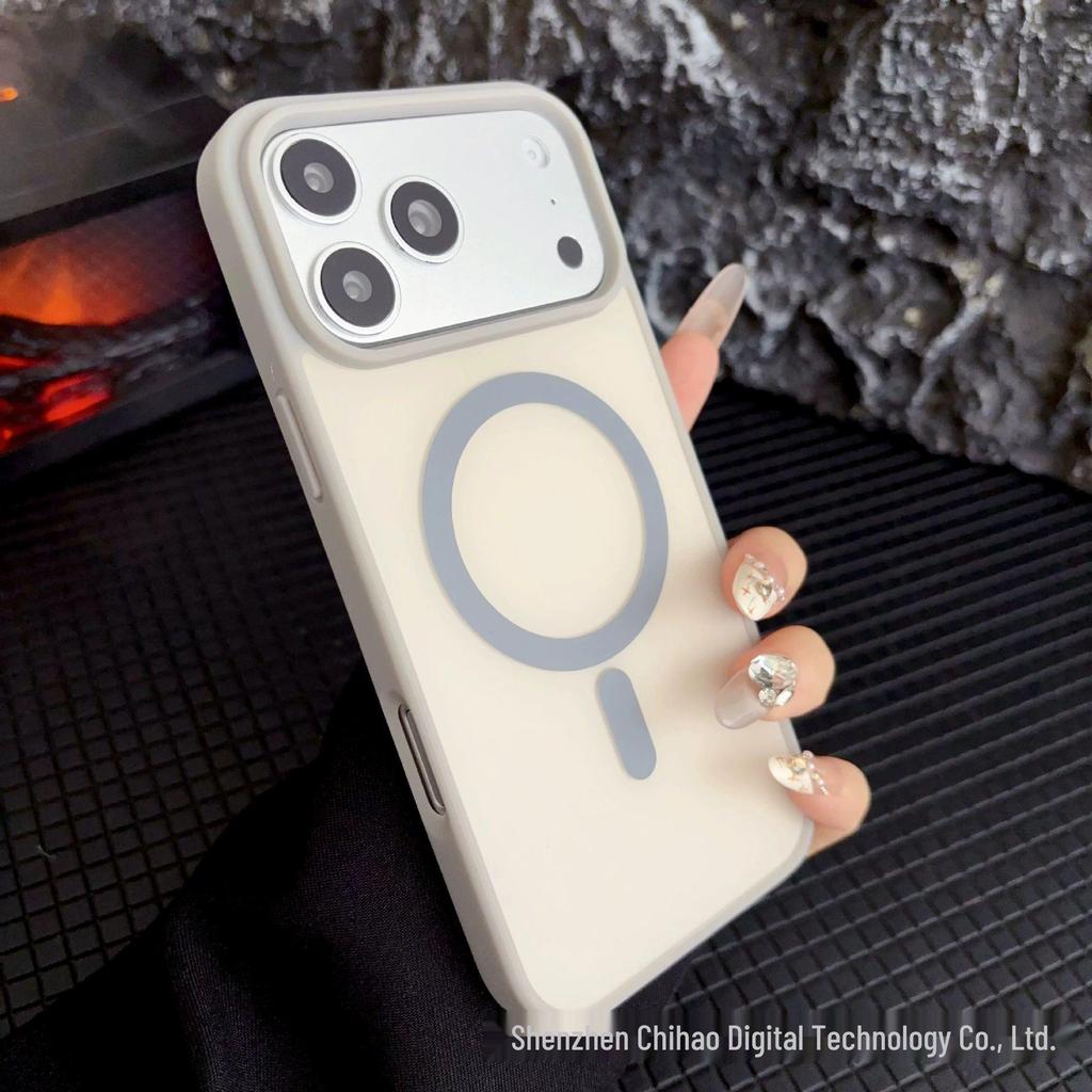 Магнитный матовый чехол-блок для iPhone 17 Pro Max - Чехол с полной защитой от падений