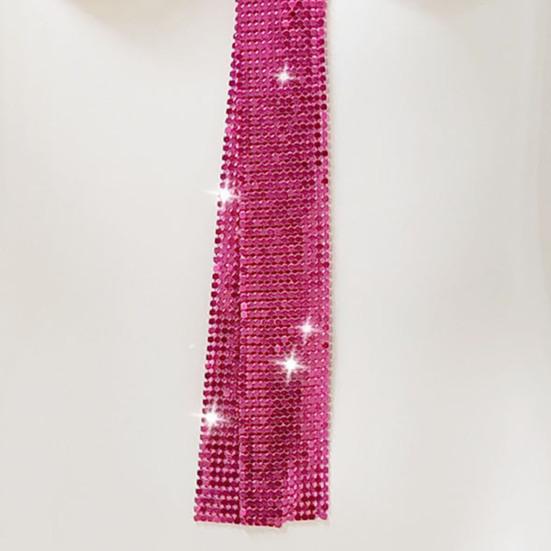 Алюминиевый шарф с блестками, ожерелье для мужчин и женщин, легкий сверкающий дизайн, ожерелье с воротником, декоративный аксессуар