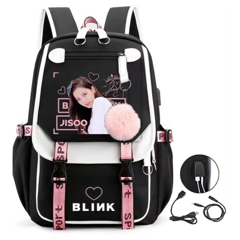 Унисекс Рюкзак в стиле Blackpink Лиса Звездное небо Оксфордская ткань Повседневная Дорожная Сумка