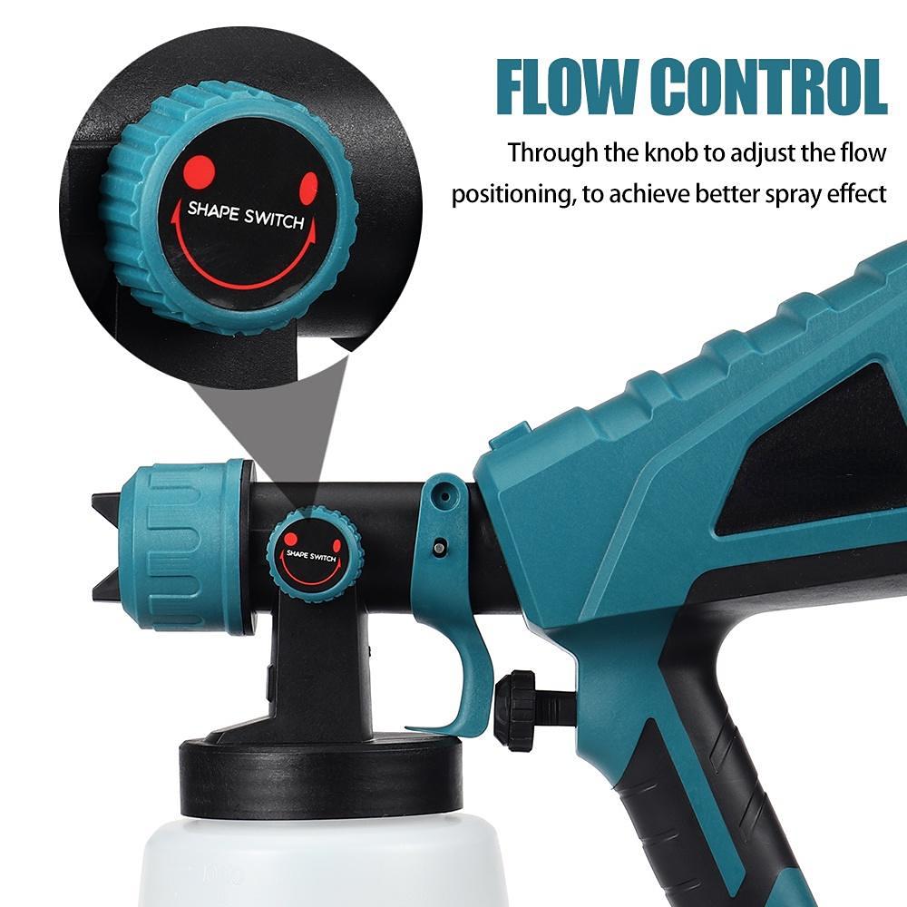 Электрический распылитель 1500 Вт 88VF, 3 сопла, размер 1000 мл, бытовой электрический распылитель краски, контроль расхода, Аэрограф для батареи 18 В