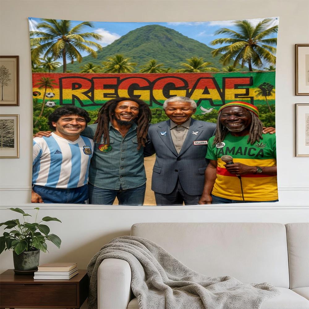 Bob Marley Reggae One Love Reggae Music Large Decorative Tapestry, Great Holiday Gifts, Photo Backdrop for Bedroom Dorm Parties