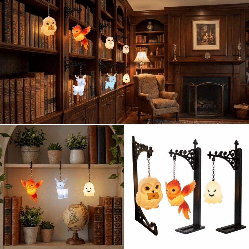Soft Mild Light Library Lantern Vintage Style Bookshelf Lantern Light Night Lamp Christmas