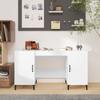 812777 vidaXL Desk White High Gloss 140x50x75 Cm Engineered Wood