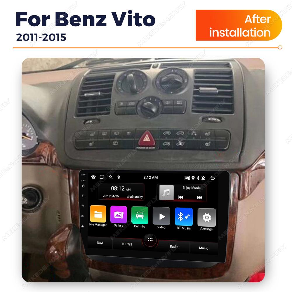 Navifly IPS Android Car Radio Stereo For Mercedes-Benz Vito 2011-2015 Multimedia Player GPS Navigation Carplay Audio NO 2Din Dvd