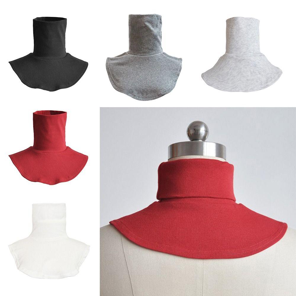 Половина топа с высоким воротником, съемный воротник-стойка, накидка на шею, весна, осень, зима