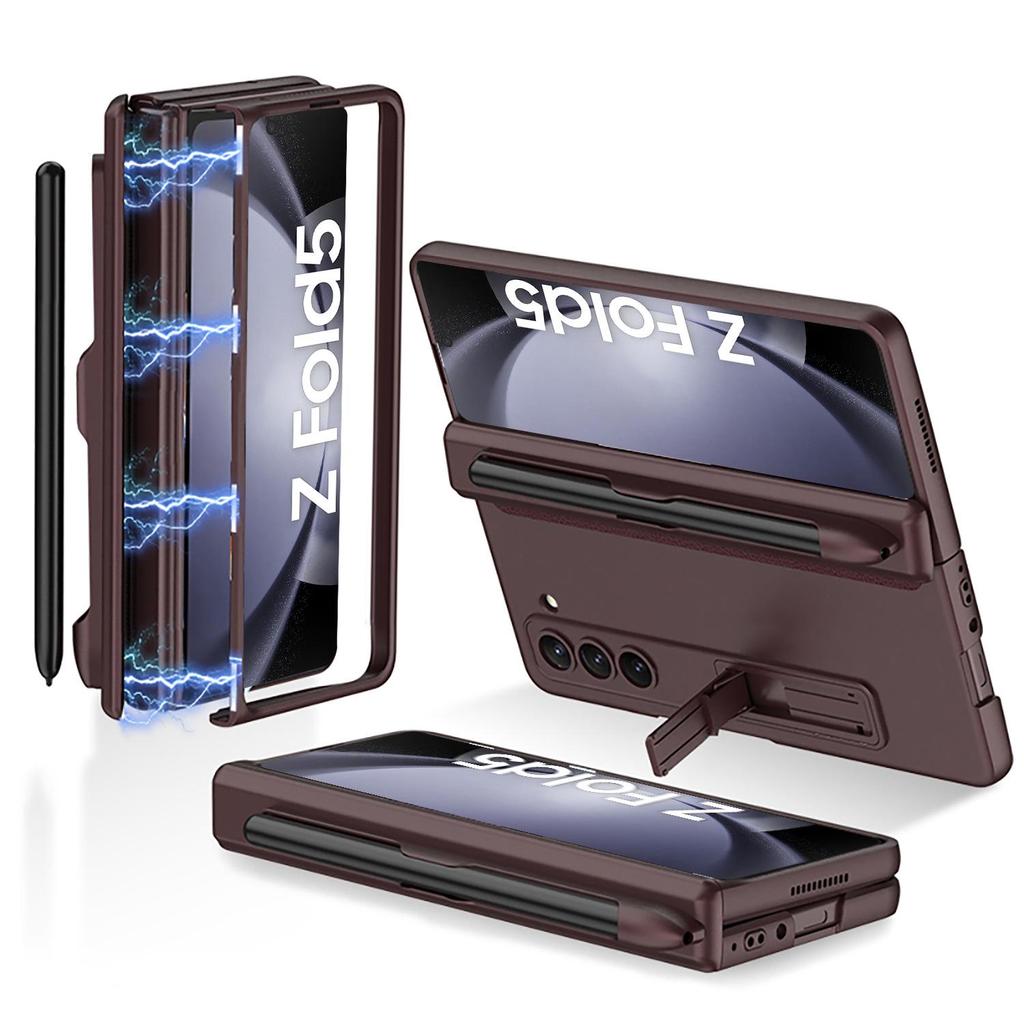Samsung Galaxy Z Fold 5 Magnetic Folding Case with Pen Slot & Full Coverage Protection