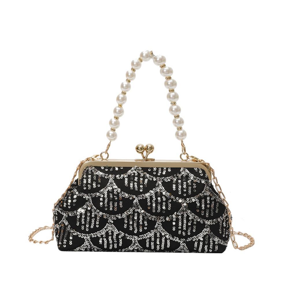 Сладкая сумка-клатч с пайетками и жемчугом для банкета, дамская сумка-ракушка, модная сумка-клатч для ханфу, леди
