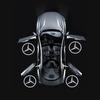 AOKV7 2pcs LED welcome lamp car door light logo laser projector lighting emblem For Mercedes Benz W204 W221 W222 W203 W168 W245 W164