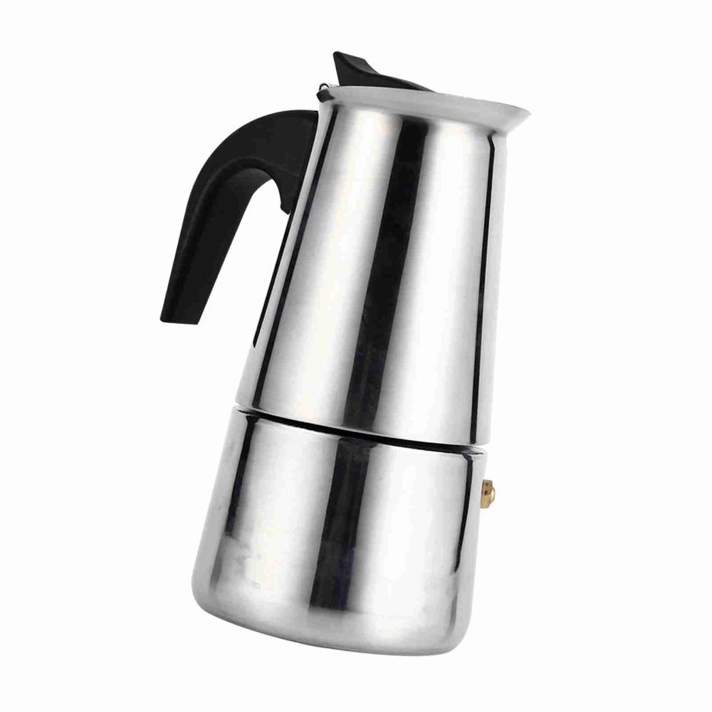 300ml Moka Pot Stainless Steel Espresso Maker Latte Maker Percolator  Cafe Brewing
