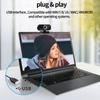 Компьютерная камера высокой четкости 2K 1080P, мини-драйвер Plug and Play, бесплатный встроенный микрофон, объектив для видеозвонков, камера прямой трансляции, USB для фотосъемки