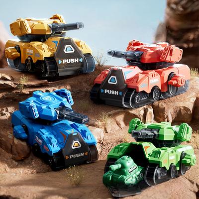 Игрушечные танки для детей Заводная игрушка Транспортное средство с вращением на 360° Игрушки со скрытым ящиком для хранения Подарки на день рождения для мальчиков и девочек