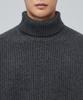 MUSINSA STANDARD Lambswool Ribbed Turtleneck Knit [Medium Grey]